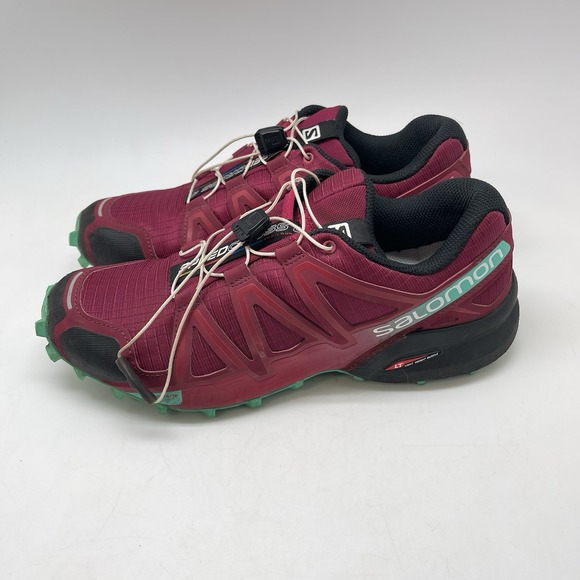 Salomon Sneakers Womens 8.5 Speedcross 4 187982 Purple Hiking Athletic Shoes - Picture 3 of 10